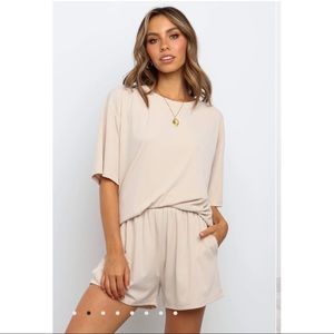 Revolve Nude Ribbed Top